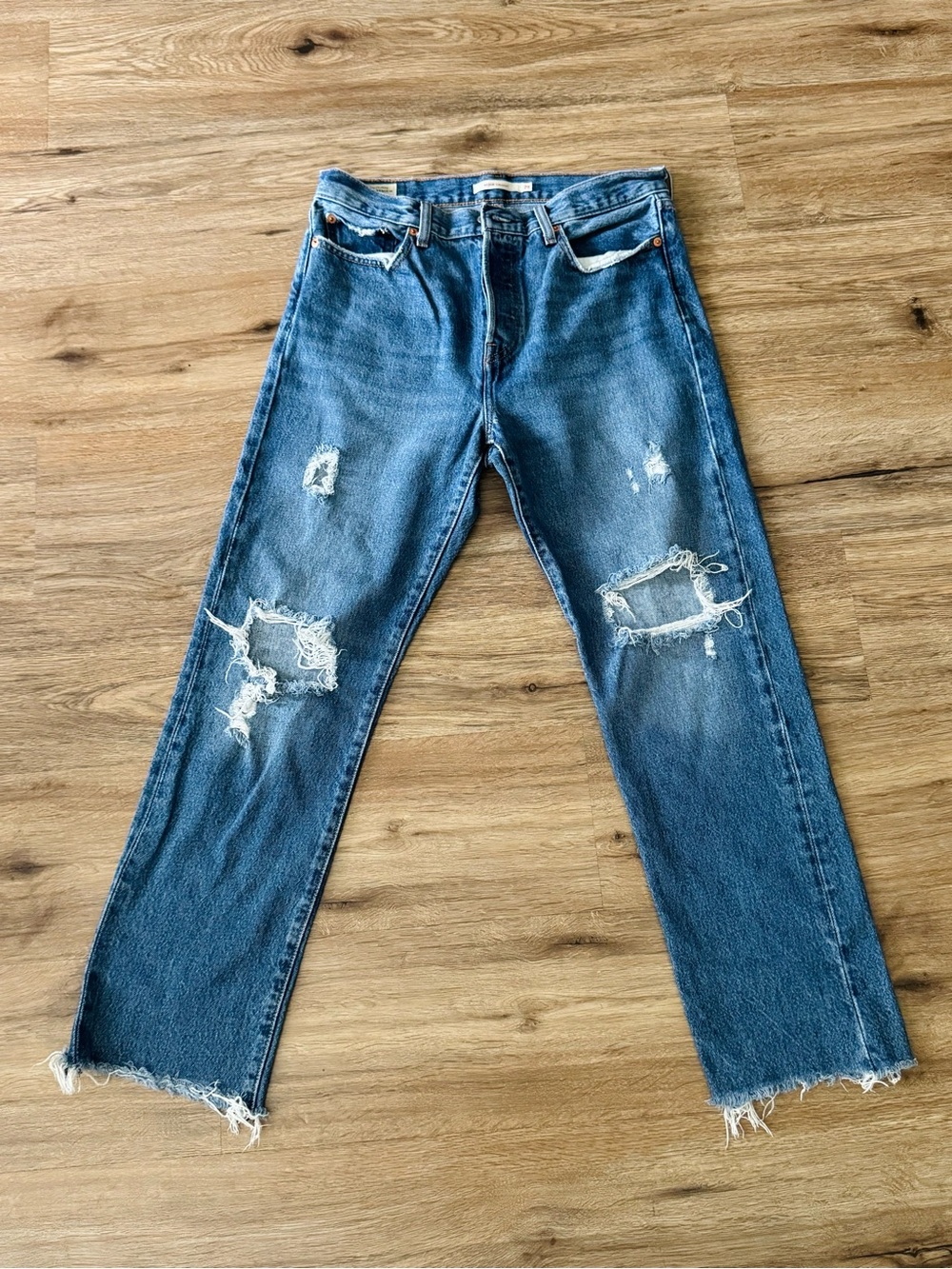 Levi's Medium Blue Denim Jeans with Contrast Stitching
